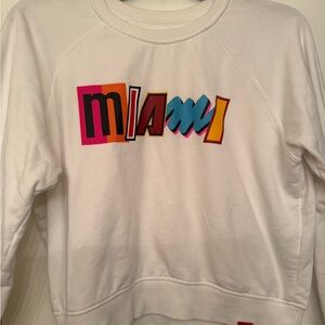 Kids White Graphic Sweatshirt